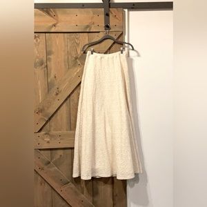 Cream Eyelet Maxi Skirt by Piper Gore Size Small